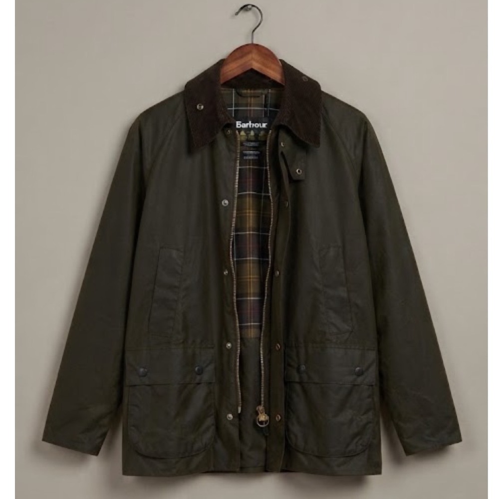 Barbour | Men's Classic Bedale Waxed Cotton Olive Brown Jacket, England, Size M